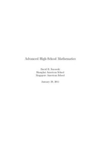 cover of the book Advanced High-School Mathematics