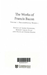 cover of the book The Works of Francis Bacon