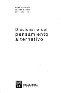 cover of the book Diccionario del pensamiento alternativo