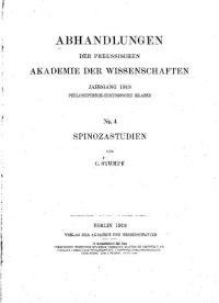 cover of the book Spinozastudien