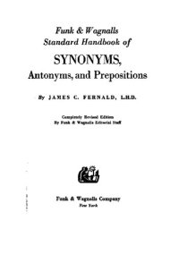 cover of the book Funk & Wagnalls Standard Handbook of Synonyms, Antonyms, and Prepositions