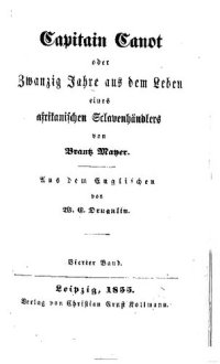 cover of the book Capitain Canot oder Zwanzig Jahre aus dem Leben eines afrikanischen Sclavenhändlers