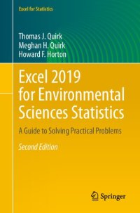 cover of the book Excel 2019 for Environmental Sciences Statistics: A Guide to Solving Practical Problems