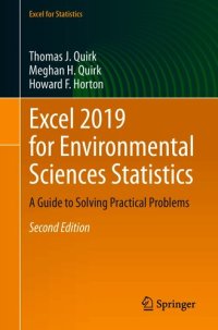 cover of the book Excel 2019 for Environmental Sciences Statistics: A Guide to Solving Practical Problems