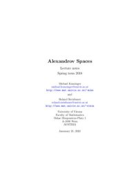 cover of the book Alexandrov Spaces