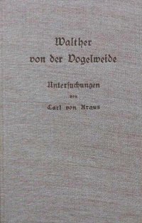 cover of the book Walther von der Vogelweide: Untersuchungen