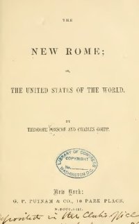 cover of the book The New Rome; or, the United States of the World