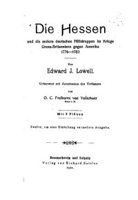 cover of the book Die Hessen und die andern deutschen Hilfstruppen im Kriege Gross-Britanniens gegen Amerika 1776-1783