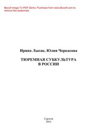 cover of the book Тюремная субкультура в России