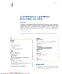 cover of the book Kinesitherapie de la gonarthrose