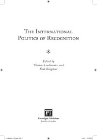 cover of the book The International Politics of Recognition