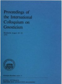 cover of the book Proceedings of the International colloquium on gnosticism, Stockholm, August 20-25, 1973