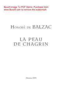 cover of the book La peau de Chagrin