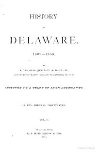 cover of the book History of Delaware 1609-1888