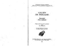 cover of the book Galien de Pergame: souvenirs d'un medicin