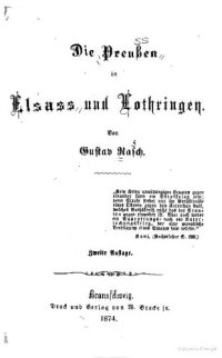 cover of the book Die Preußen in Elsass und Lothringen