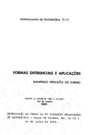 cover of the book Formas Diferenciais e aplicações