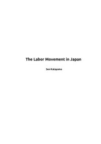 cover of the book The Labor Movement in Japan