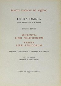 cover of the book Sententia libri Politicorum. Tabula libri Ethicorum