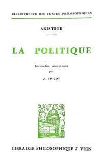 cover of the book ARISTOTE: LA POLITIQUE