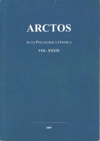 cover of the book Arctos: Acta Philologica Fennica