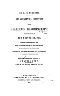 cover of the book He Pasa Akklesia. An Original History of the Religious Denominations at Present Existing in the United States