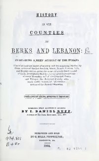 cover of the book History of the Counties of Berks and Lebanon, Pa.