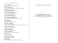 cover of the book Hagiography in Byzantium: Literature, Social History and Cult