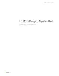 cover of the book RDBMS to MongoDB Migration: Best Practices - White Paper