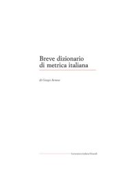 cover of the book Breve dizionario di metrica italiana