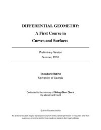 cover of the book DIFFERENTIAL GEOMETRY: A First Course in Curves and Surfaces