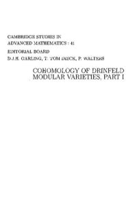 cover of the book Cohomology of Drinfeld modular varieties. Part I. Geometry, counting of points and local harmonic analysis