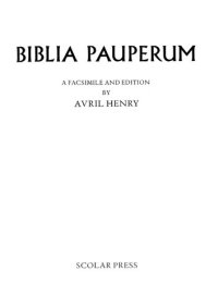 cover of the book Biblia pauperum: A Facsimile and Edition