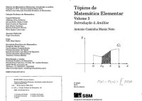 cover of the book Tópicos de Matemática Elementar - Volume 3 Introdução à Análise