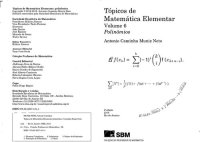 cover of the book Tópicos de Matemática Elementar - Volume 6 Polinômios