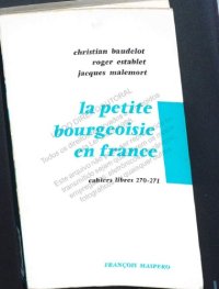 cover of the book La petite bourgeoisie en France