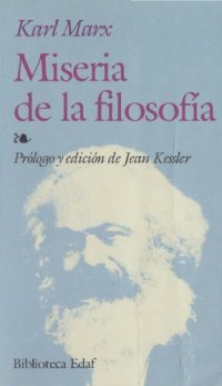 cover of the book Miseria de la filosofía