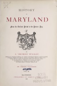 cover of the book History of Maryland from the Earliest Period to the Present Day