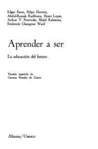 cover of the book Aprender a ser. La educación del futuro