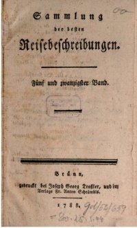 cover of the book Sammlung der besten Reisebeschreibungen