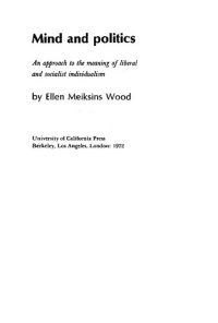 cover of the book Mind and Politics: An Approach to the Meaning of Liberal and Socialist Individualism