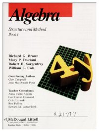 cover of the book Algebra: Structure and Method - Book 1