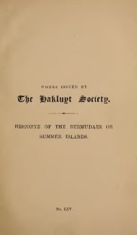 cover of the book The Historye of the Bermudaes or Summer Islands