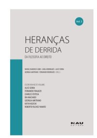 cover of the book Heranças de Derrida (Vol. 3): Da Filosofia ao Direito