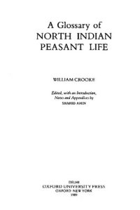 cover of the book A Glossary of North Indian Peasant Life