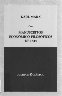 cover of the book Manuscritos económico-filosóficos de 1844