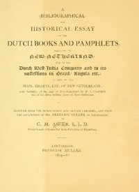 cover of the book A Bibliographical and Historical Essay on the Dutch Books and Pamphlets, relating to New-Netherland, and to the Dutch West India Company and to its possessions in Brazil, Angola etc.