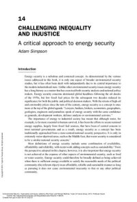 cover of the book Challenging inequality and injustice: A critical approach to energy security