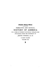 cover of the book Narrative and Critical History of America