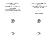 cover of the book The Administration of the Ptolomaic Possessions Outside Egypt: With 3 Maps